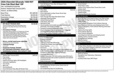 2026 Chevrolet Silverado 1500 RST