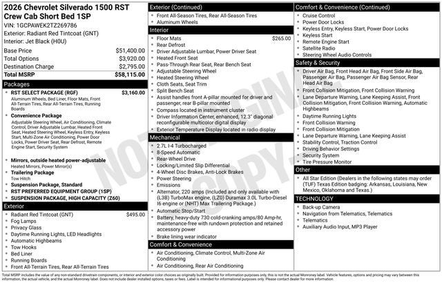 2026 Chevrolet Silverado 1500 RST