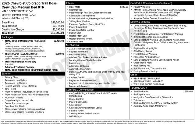 2026 Chevrolet Colorado Trail Boss