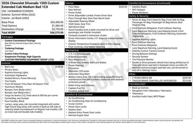 2026 Chevrolet Silverado 1500 Custom