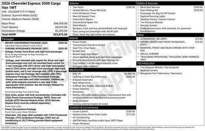 2026 Chevrolet Express Cargo WT