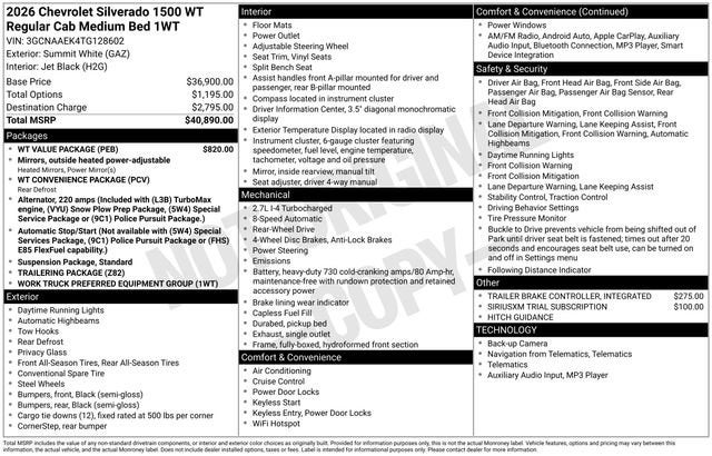 2026 Chevrolet Silverado 1500 WT