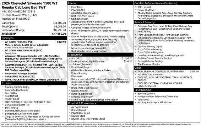 2026 Chevrolet Silverado 1500 WT