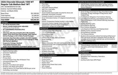 2026 Chevrolet Silverado 1500 WT